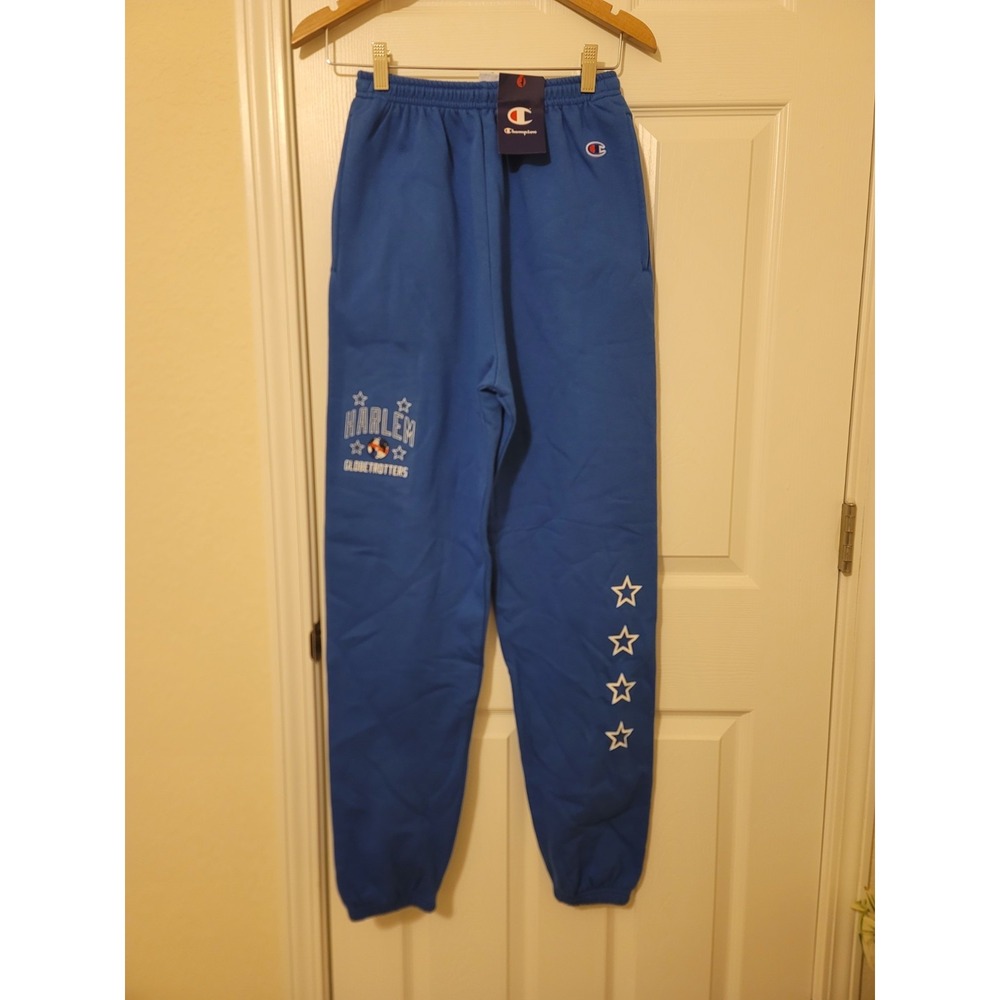 Vintage Champion Joggers Harlem Globetrotters Size S Color Blue